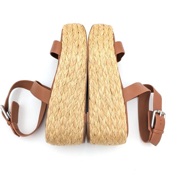 Donna Karan Pure Lalah Ankle Strap Raffia Platform Sandal Size US9.5M EU40.5 - Picture 7 of 12